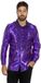 Wilbers & Wilbers Jaren 80 & 90 Kostuum | Paarse Ruchesblouse Satijn Foute Disco | Maat 50