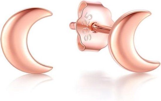 Cilla Jewels Cilla Silver dames oorknoppen 925 Zilver Moon Rose
