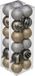 Merkloos / Sans marque Jja Showroom And Head Office 24x stuks kerstballen mix goud/zilver glans/mat/glitter kunststof diameter 4 cm