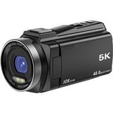 ELVANZA Digitale camera, draagbare videocamera, vergaderrecorder, pocketcamera, 64 GB, zwart