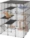 VEVOR Kattenkooi, 4 Verdiepingen Tellende Kattenren, 104,1 X 104,1 X 139,7 cm, Zwart