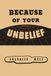 Because Martino Fine Books Because of Your Unbelief
