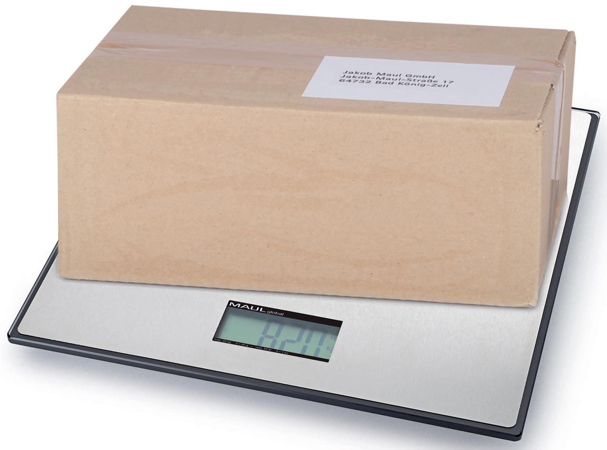Maul pakketweegschaal global - weegt tot 25 kg - gewichtsinterval 20 gram