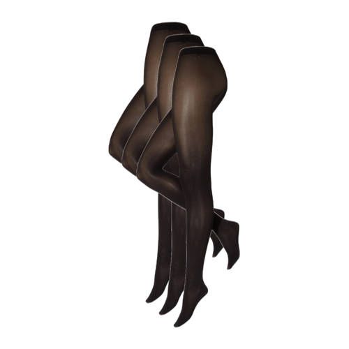 Kunert Warm Up 55 denier panty - set van 3 - zwart