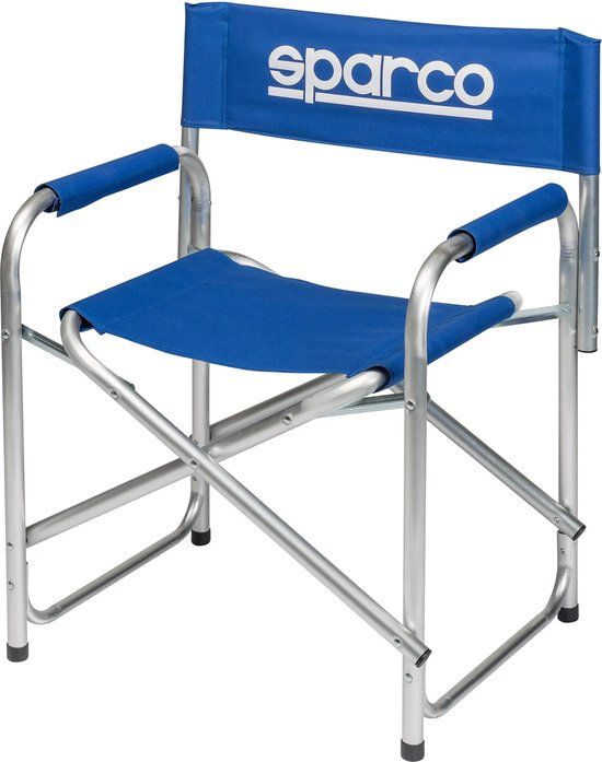 Sparco Paddock Klapstoel - Blauw - Inklapbaar - Met Armleuning & Wielen
