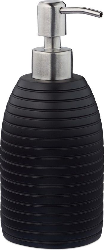 Merkloos Relaxdays Zeeppompje - 300 ml - Zwart