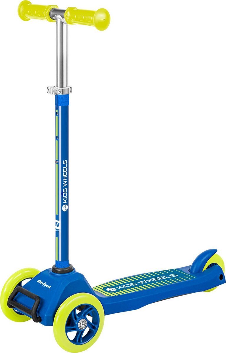 Rebel Electro Rebel ZAB0121Y Kids Wheels - kids step - met 3 wielen - blauw/geel - vanaf 3 jaar