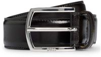 BOSS Leren riem Claus Tx Sz35 Belt W120 Dark Brown donkerbruin