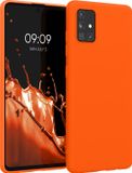 kwmobile telefoonhoesje geschikt voor Samsung Galaxy A51 - Hoesje voor smartphone - Back cover in neon oranje