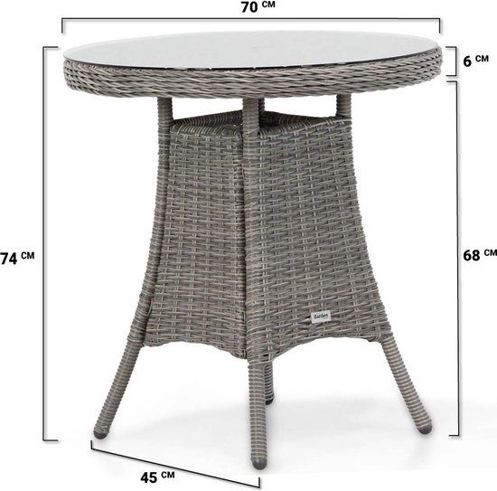 Garden Collections Bolton tafel 70 cm