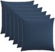 vidaXL - Kussensloop - 6 st - HEERLEN - Blauw - 55 x 55 cm - Stof