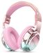 Merkloos Koptelefoon kinderen - Draadloos Bluetooth 5.3 - Metallic roze en paars - Opvouwbaar