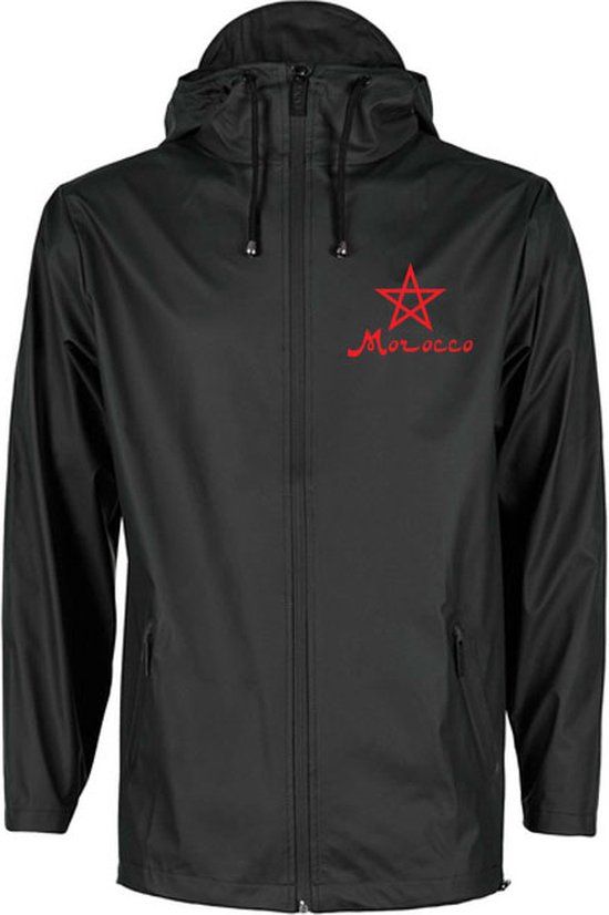 Marokko Windjack Zwart Unisex 2XL - Katoen - Volwassenen