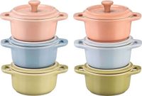 Staub Cocottes Macaron en Céramique 200ml set van 6