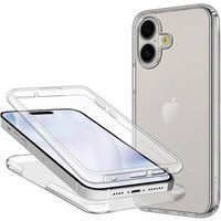 Apple iPhone 17 - housse etui silicone gel 360 integrale + film ecran - TRANSPARENT