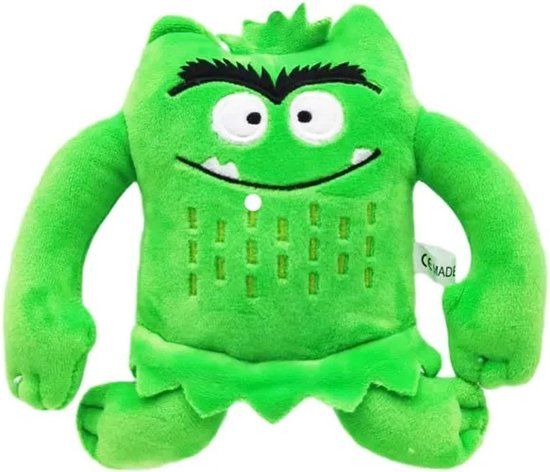 Klikkopers® Monster Mood Knuffel - Groen - 15cm - Kawaii Knuffel