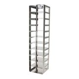 Cryomaster 4-6205 roestvrij stalen kistframe met veiligheidsstang voor 11 Kryoboxen, 148 mm x 141 mm x 611 mm, zilver