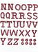 GLOREX P en D letters 13 mm N-Z zelfklevend, plastic, rood, 14,5 x 8,6 x 0,2 cm