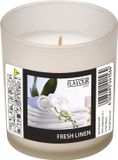 Conpax Candles Bougie parfumée - Fresh Linen - Blanc - 8 heures de combustion - En verre