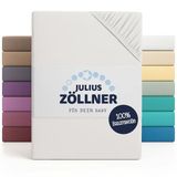 Julius Zöllner Jersey dubbelpak hoeslakens 50/100, wit