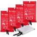 Merkloos Branddeken blusdeken - 4 pack - Glasvezel - 1 x 1 m