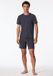 SCHIESSER Pyjama Kort Heren Koolzwart Effen Korte Mouw 2 Stuks Modal/Polyester/Elastaan Long Life Soft