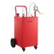 VEVOR 151,4L Trolley de carburant Système de réservoir mobile avec pompe manuelle, Rouge, Réservoir de carburant portable pour voiture, bateau, VTT, moto, avec 4 roues et indicateur de niveau d'huile, pour essence et diesel, acier au carbone