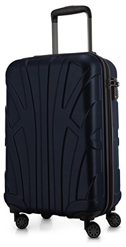 Suitline handbagage harde koffer, cabinekoffer, TSA, 55 cm, ca. 34 liter, 100% ABS mat donkerblauwe