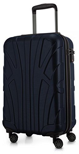 Suitline handbagage harde koffer, cabinekoffer, TSA, 55 cm, ca. 34 liter, 100% ABS mat donkerblauw