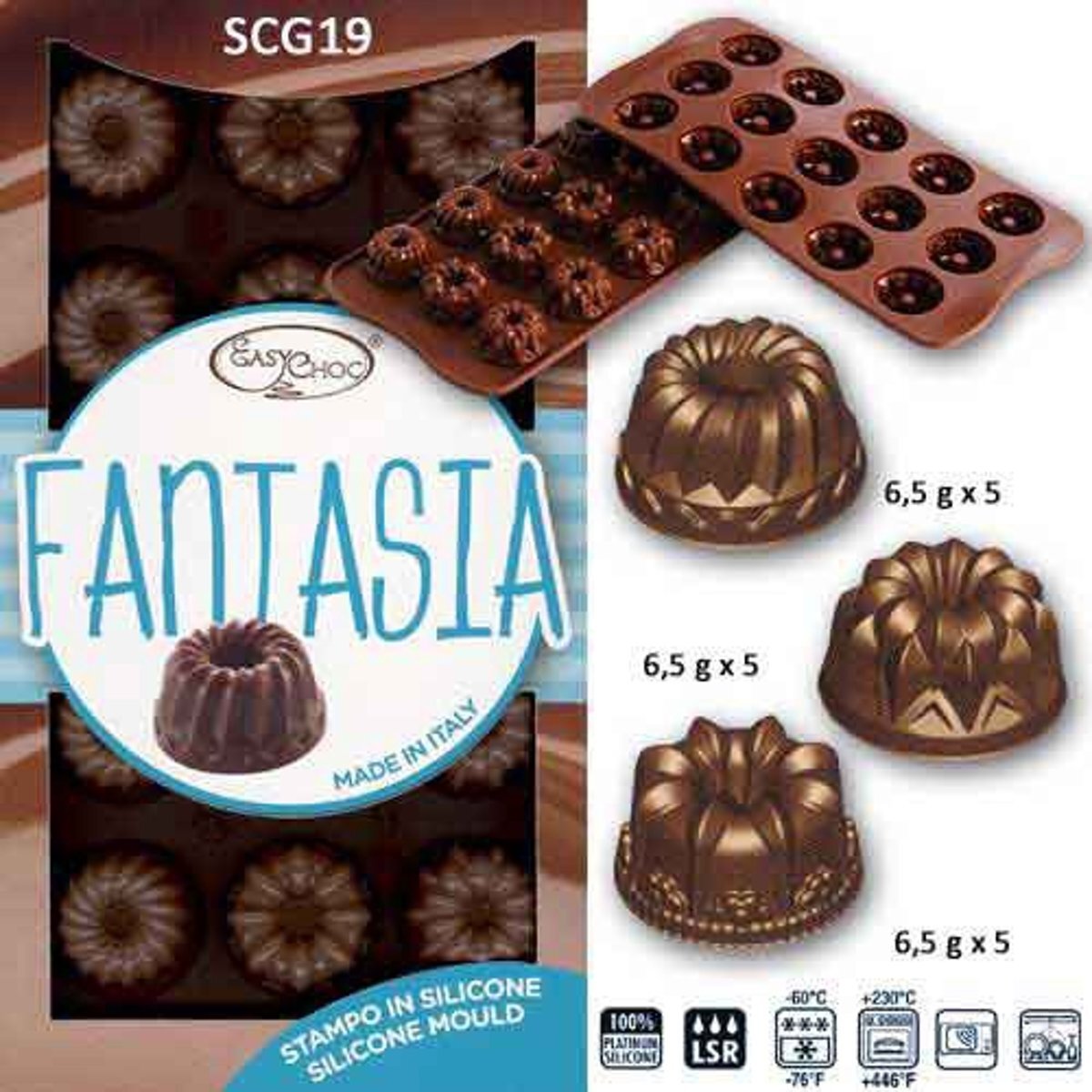 Silikomart Siliconen Chocoladevorm Fantasia