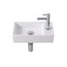 Adema Fuente fonteinset – 41x22x10 cm – keramiek wit glans – kraangat rechts – chromen kraan