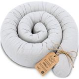 Totsy baby ASE Spolka Akcyjna Zijslaper kussen Lichaamskussen 300 cm Katoen - Lang kussen bed rol slaapkussen nek rol Decoratie voor kinderkamer Oeko-Tex Grijs