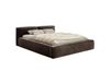 Lit coffre 200 x 200 avec sommier, en velours, brun