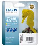 Epson T048B Seahorse Multipack 3-kleur Origineel Lichtyaan, Lichtmagenta, Geel Inkjetprinten 13 ml Pigment-based ink