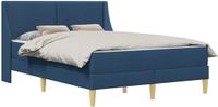 vidaXL Bedframe met matras met hoofdeinde Polyester