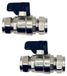 Icecat Lot de 2 robinets à boisseau sphérique isolants, coude de 15 mm