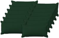 vidaXL Kussensloop HOUTEN Donkergroen 40 x 80 cm Faux Linnen 12 stuks
