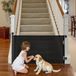 VEVOR Intrekbaar babyhekje, hekje voor honden, uitschuifbaar tot 143 cm (B) / 795 mm (H), traphekje met veiligheidsslot, gaasveiligheidshekje voor trappen en gangen, binnen/buiten, zwart