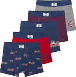 Vertbaudet Lot de 5 boxers garçon stretch en coton bio pompiers