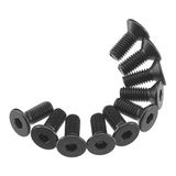 Axial AXA144 Hex Platte kopschroeven (10-delig), 3x8mm, Zwart