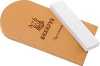 Skerper Arkansas Pocketslijpsteen NAPO10 Hard Arkansas in Leren Opberghoes
