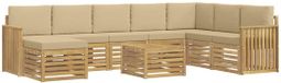 vidaXL - Bankenset - Wit en Beige - Polyester