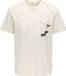 ONLY & SONS Heren T-shirt Regular Fit Katoen XL Egret