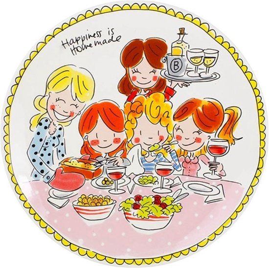 Blond Amsterdam Even bijkletsen Girls Dinner Plate - 26cm