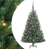 vidaXL Kunstmatige Hinged Kerstboom Groen 120 cm PVC en Metaal