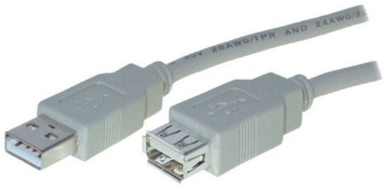 S-Impuls USB 2.0 Verlengkabel, 1.8m, Grijs