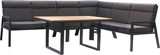 Trestino Stefano Hoek Loungeset Antraciet - 7-persoons - Dining loungeset - Aluminium - Incl. kussens