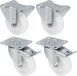 AMIG transportwiel set - 2 x zwenkwiel - 2 x bokwiel - D100mm - Nylon - 600kg - wit