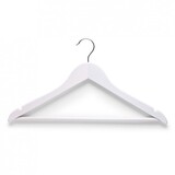 Zeller Present 17141 - Kleerhangers - wit - kunststof - 4 stuks