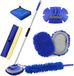 Merkloos Brosse télescopique - Avec raccordement d'eau - Extensible jusqu'à 180 cm - Brosse de nettoyage souple pour voiture, caravane, camping-car, camion, bateau - Bleu clair